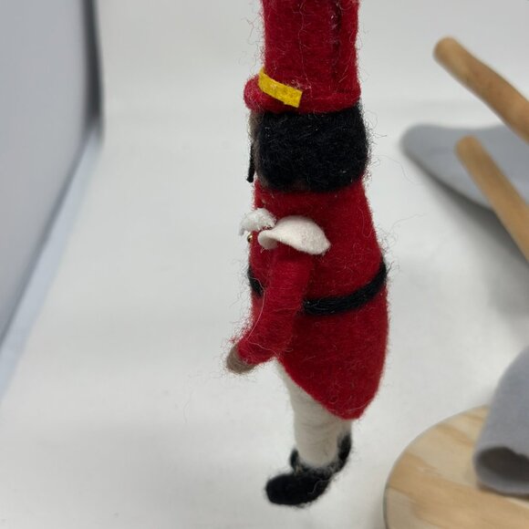 Felt Nutcracker Soldier Christmas Ornament – Red Uniform | Whimsical Holiday - Picture 3 of 13